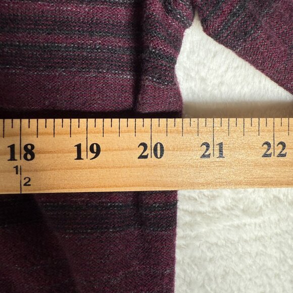 MARC ANTHONY Men's X-LARGE Slim Fit BURGUNDY WINE Stripe SWEATER Luxury Blend - Picture 6 of 6